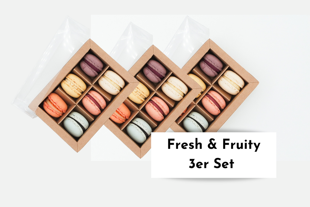 3x 6er Box | "Fresh & Fruity" | Mini Macarons | Set