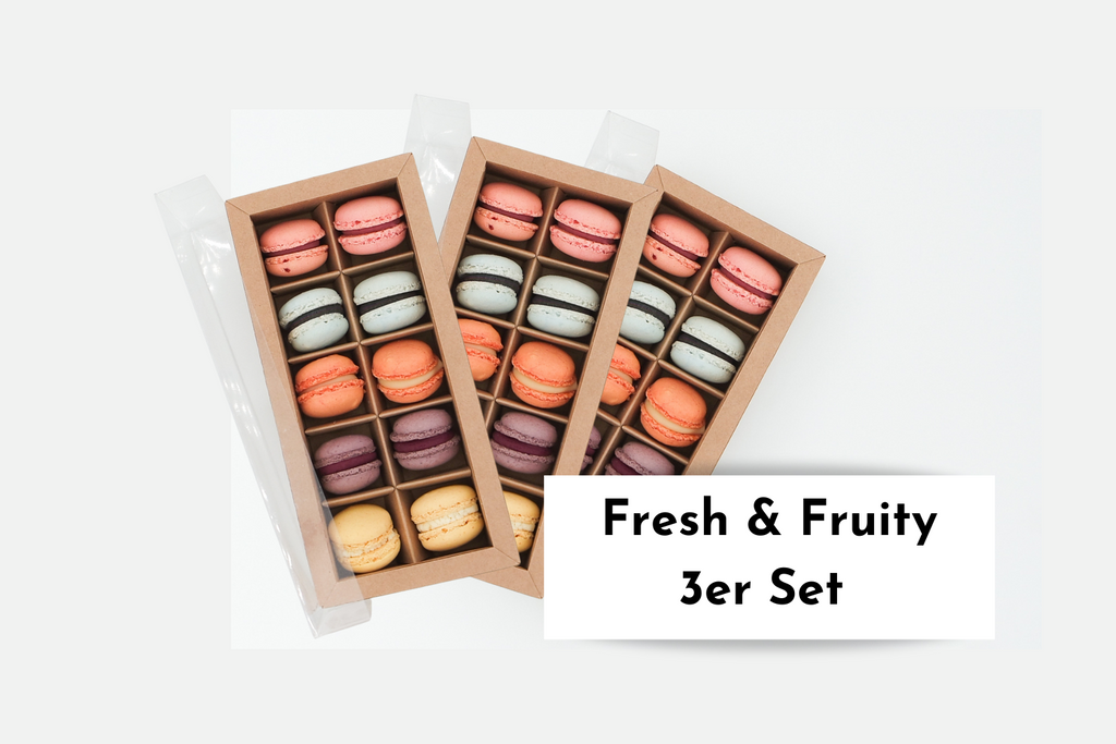 3 x 10er Boxen | "Fresh & Fruity" | Mini Macarons | Set