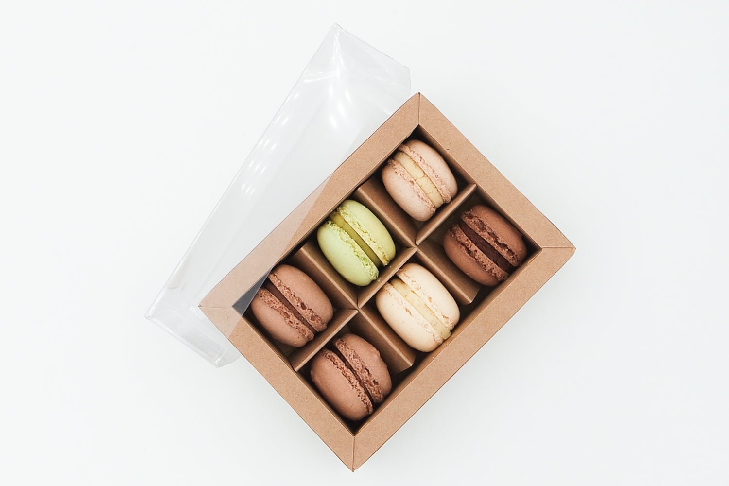 6er Box | "Nutty & Chocolate" | Mini Macarons - Seidenzucker